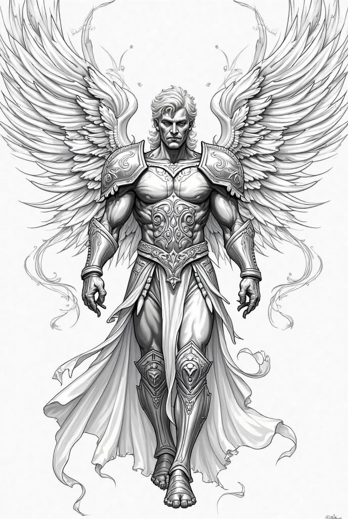 an elderly man with weathered features and a sense of wisdom, covered in intricate animal-inspired armor, with a powerful hawk perched on his arm. The scene is set in a Roman or Greek-inspired setting, characterized by grandiose architecture and a sense of ancient history. The color palette is limited to black and white, creating a timeless and classic aesthetic. The man has tattoos that tell stories of his past adventures, adding to his mysterious and captivating presence. The lighting is dramatic, with shadows cast by the architecture enhancing the atmosphere of the scene.