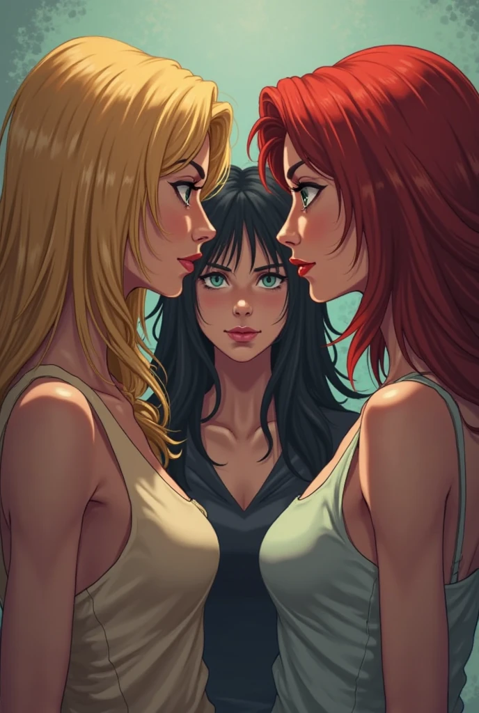 um desenho de duas mulheres em roupas verdes e amarelas, garota de anime desonesta, design de personagens de quadrinhos, fanart requintada altamente detalhada, conceito detalhado de corpo inteiro, High quality color sketch, Design de personagens de quadrinhos dos anos 90, conceito detalhado de corpo inteiro art, Design de personagens de corpo inteiro, design de personagens profissional, design de personagens de alta qualidade, arte conceitual colorida, design de personagem interessante, design de personagens altamente detalhado