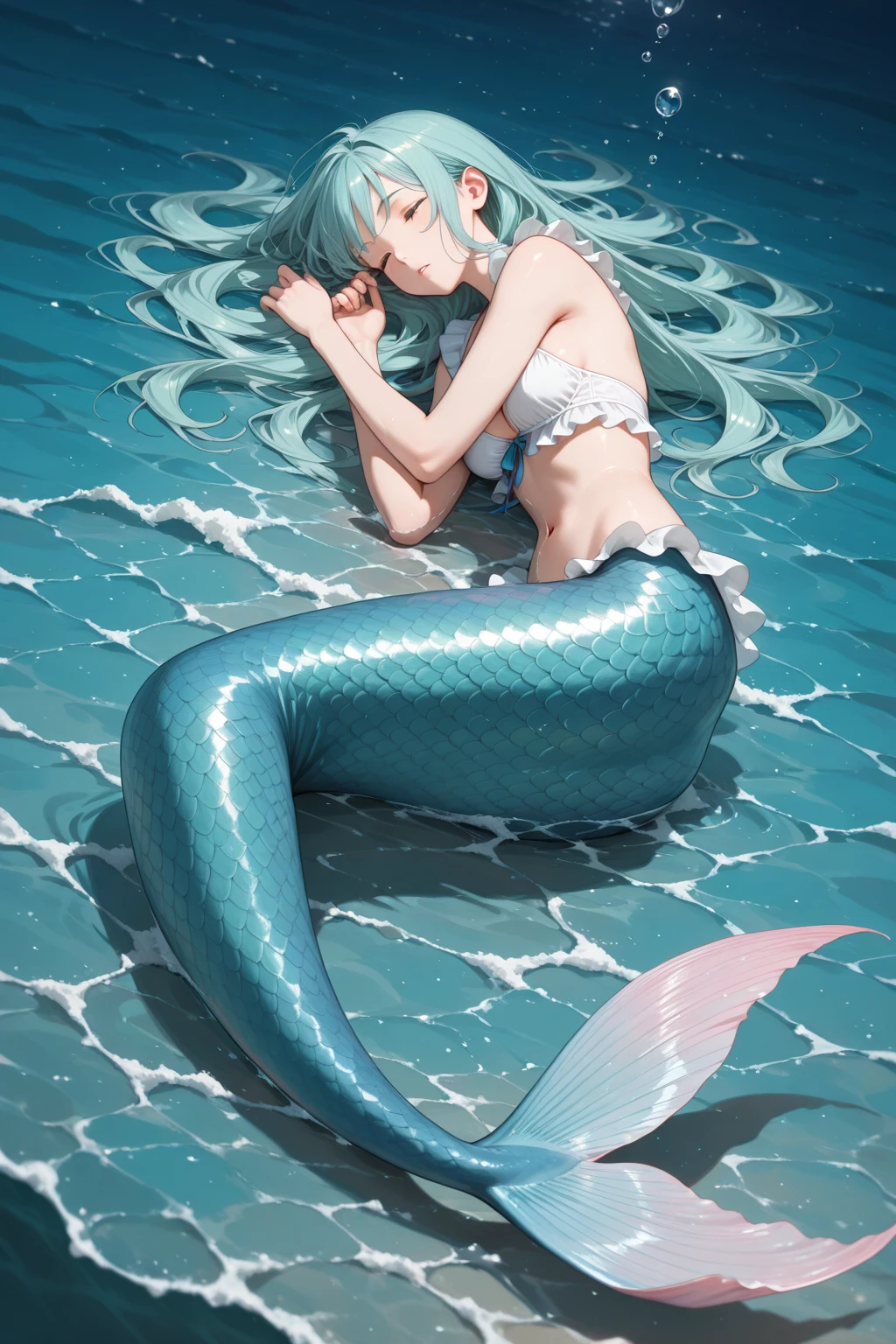 mermaid、Blood splatter、Have legs、Sea-like、Bloody knife