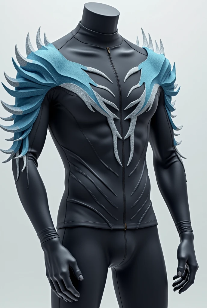 detailed full body concept, full body details, fullbody commission for, feather suit, full body detailed, male anthro Regulus, whole body highly detailed, highly detailed full body, detailed full body, neon patterns, full body concept, full body Regulus wolf dog concept, feathers on tail, two tails, concept design, electric blue and neon green fur that blends with bright yellow, black spine spikes, front and back view, male