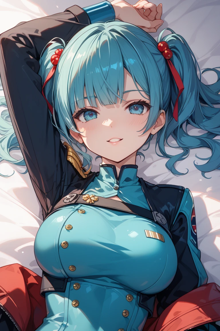 UHD, ccurate, masterpiece, anatomically correct, textured skin, super detail, best quality, 16k, 1080P,SOLO ,(1 Female,perfect body,big oppai, white short hair,wearing white nurse uniform),(blue eyes with red x-shaped pupils:1.9),(Open pose:1.7),(Full blush:1.7),(Genshin Impact/Arlecchino),[detail face]
