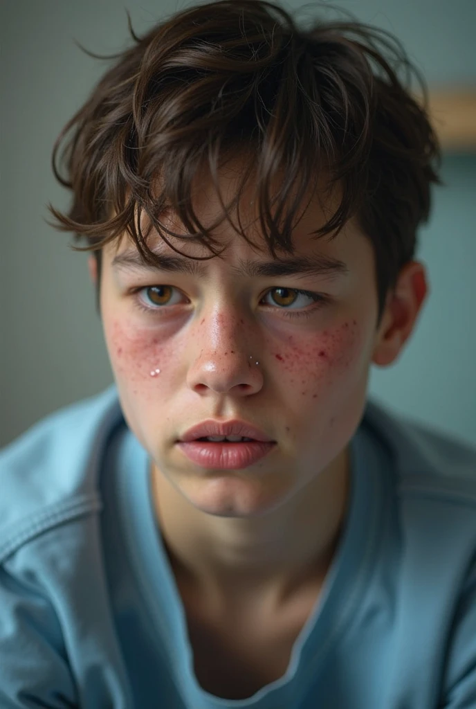 teenager boy crying 