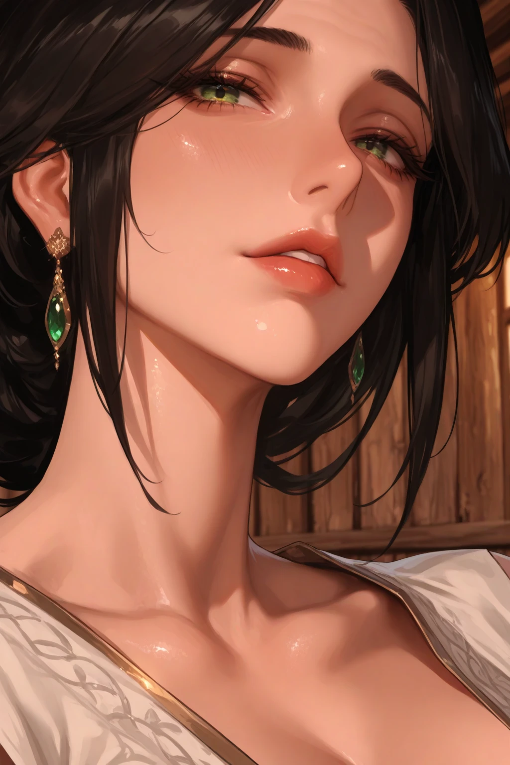 LingX, black hair, brown eyes, long hair, bangs,
sleeveless, black coat, no bra, covered nipples,
setting, upper body,
temple, pond, dawn,
looking at viewer, smile,
(insanely detailed, beautiful detailed face,beautiful detailed eyes, masterpiece, best quality), solo,
<lora:LingXT8:0.8>