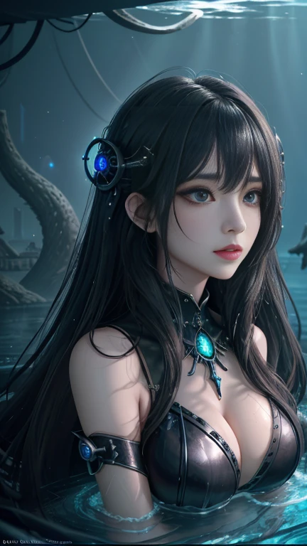 (tmasterpiece, Best quality at best, ultra - detailed, The best shadow), (beautiful  detailed face:1.3),(Alone), (famiglia_Friendly:0.8),hight contrast, 超高分辨率,(1 The girl under the deep sea:1.6),(Diving and whales:1.3),full bodyesbian, wetsuit,refract optic from above,发optic的_optic,vivid seaweed,colorful coral, lookingat_afar, tropical fishes,(turbulence disturbed the hair:1.2),([blue|Plata] the hair:1.1)