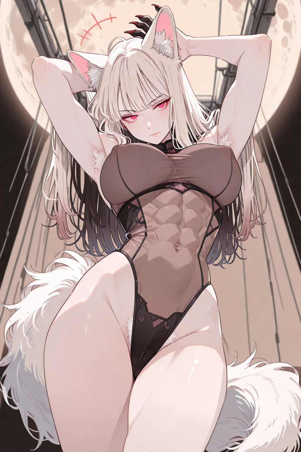 (fluffy anthro furry :1.8),fox girl,white long hair,wavy hair,messy hair,medium breasts,nipple erection,cleavage,white curtains,light and shadow,soak white shirt,soak white thong,see through,transparent cloths,glasses,small bell collar,very hot,sweat stomach,sweat breasts,sweat thigh,thick thigh,very fit cloths,thorn cloths,show armpits.upper body only,full face blush,desire face,mouth full of saliva,open mouth,smile,fangs,plenty pussy juice,soak pussy,spread pussy,orgasm,low angle,sparkling background