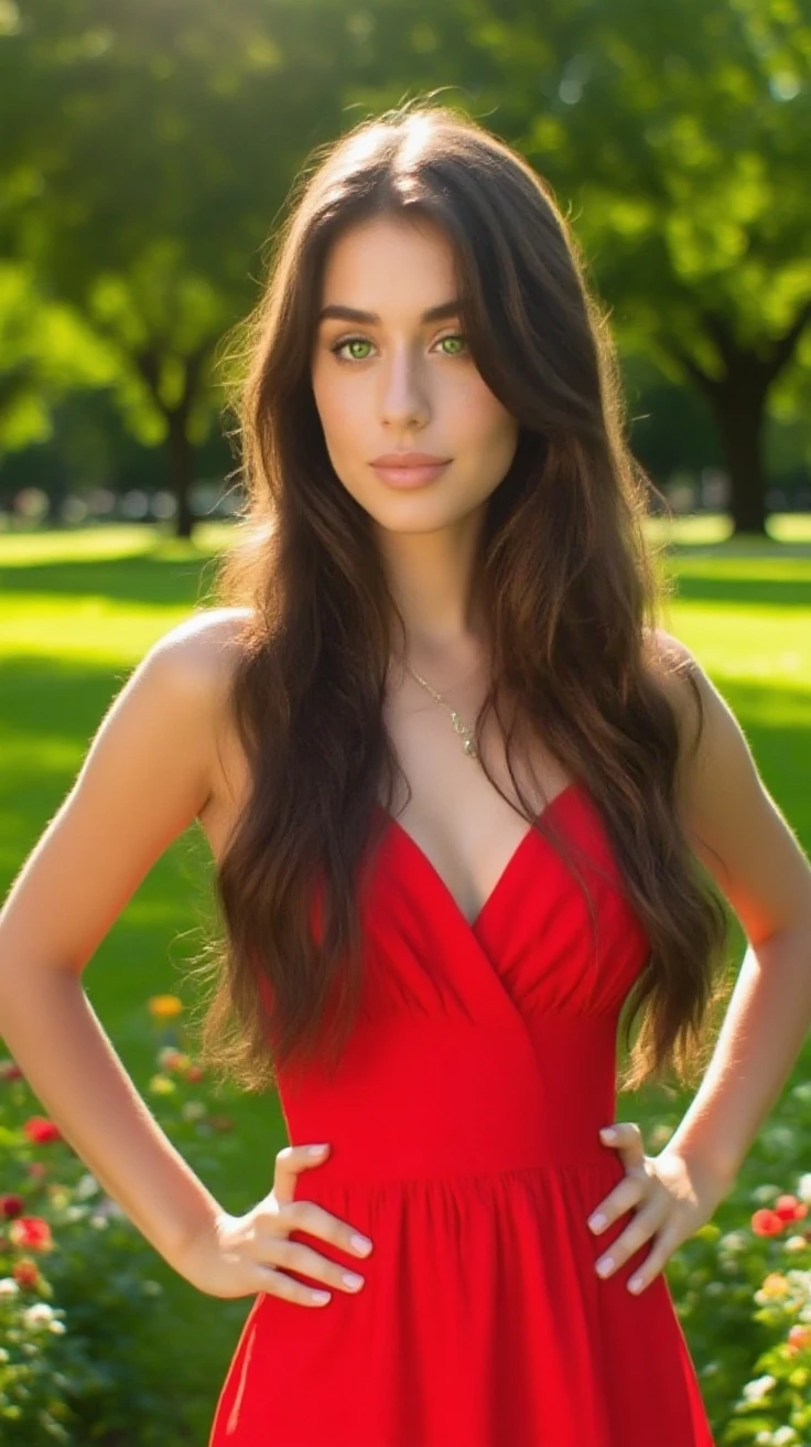 Pretty 13 year old girl with long straight hair posing, while covering her face with her hands in a wine red dress stuck in the night while sitting on a bench. 8k quality, realist, Ultra quality
