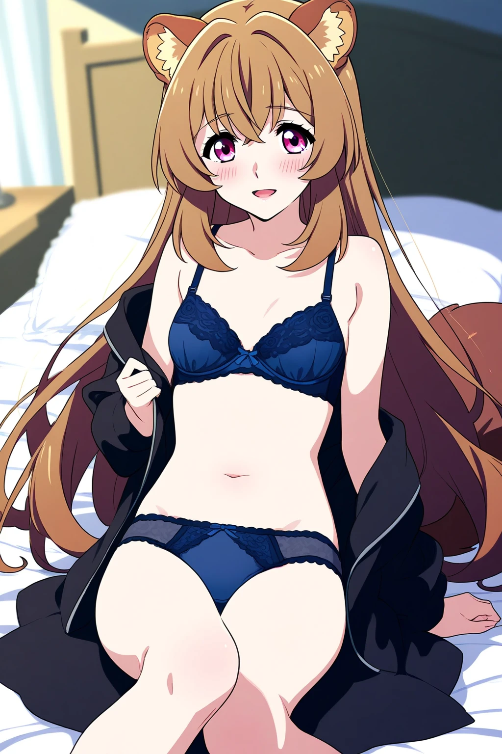 (best quality, masterpiece:1.2), (1girl, solo:1.2), cute, smile, (looking at viewer, solo focus:1.2), light on face, cowboy shot Kanata konoe, long hair, purple eyes, blonde hair, straight hair, light purple frill bra, masterpiece:1.5, high quality, light purple frill panties, blush, highest quality, very detailed,1 girl, alone, looking at the viewer, on bed, smile, blush, Sweat, cute, ((spread legs)), lying, on back, knees up, white background, camel toe, pussy juice, light on face, large breast, curvy, sleepy, narrow eyes, belly button, collarbone
