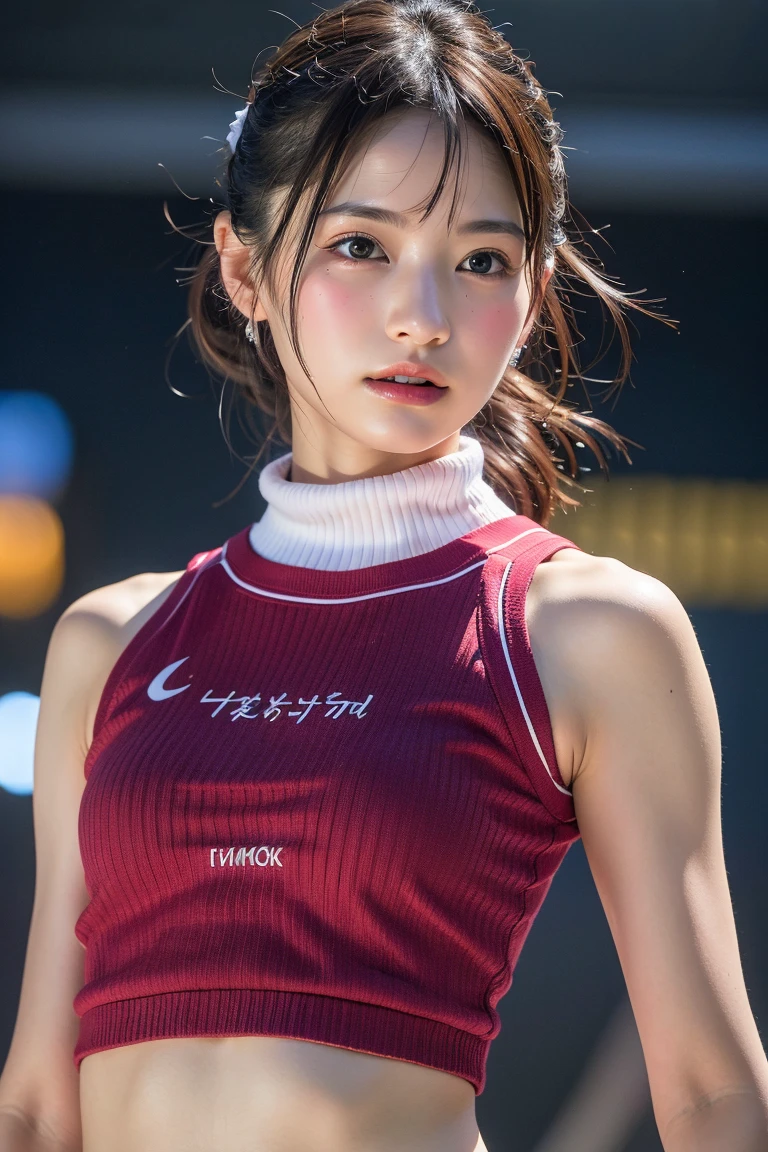 (8k, RAW Photos,Best Quality, High resolution:1.1), (Super Realistic:1.4),(Realistic, Realistic:1.3),The beauty of Japan、Cheerleader、Masseuse in Cheerleader costume、((Upper Body:1.3))
