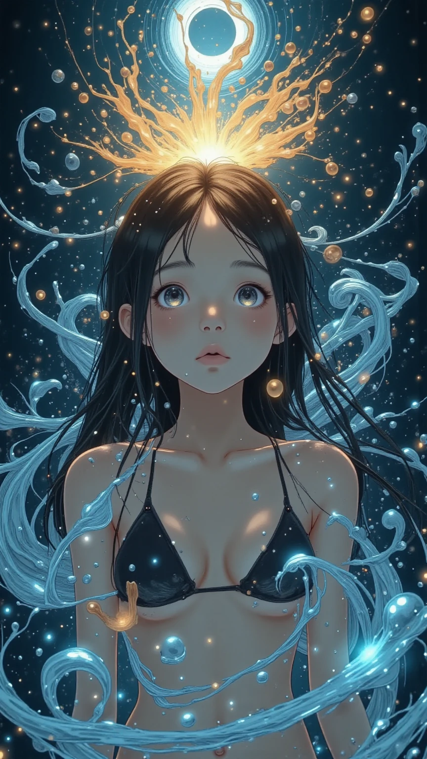 ((High Definition Image)),((minimalistic illustration), (por Genndy Tartakovsky) + (Directed by: Ralph Steadman), (A close-up of a water fairy), brilho no ar, symmetr, arte conceitual, haze:1.5, kawaii aesthetics:1.4, mistborn, (((trending on ArtStation))), trend in CGSociety, global ilumination