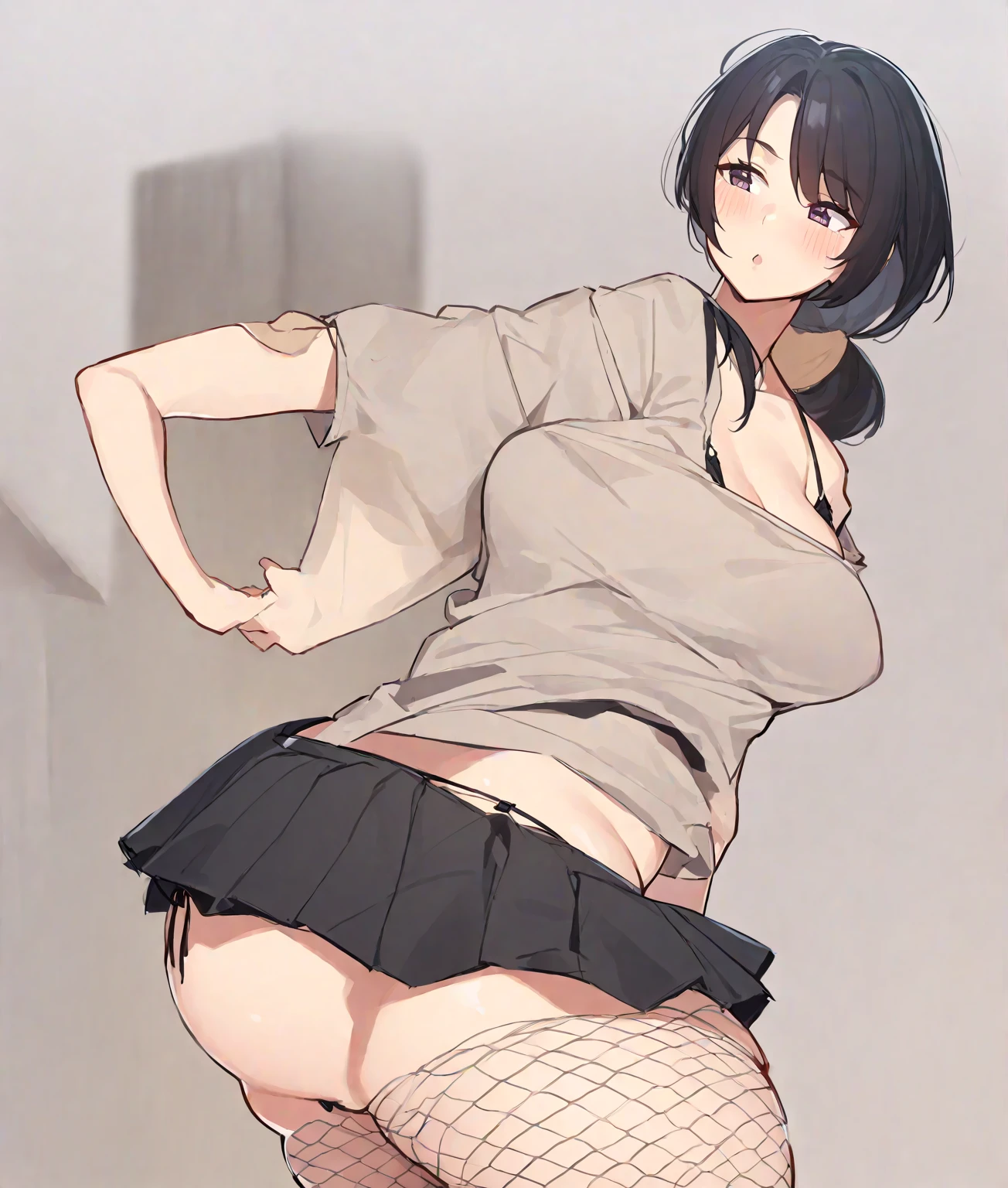 score_9, score_8_up, score_7_up, source_anime, clothing lift, bottomwear down, uncensored