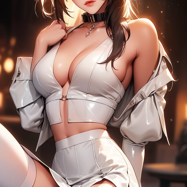 22 years old, (milf:0.8), (solo:1.5), (sfw:1.25), cute breast, beautiful breasts, medium tits, thin waist, big ass:1.0, Raised sexy, (beret, black jacket, open clothes, cleavage, midriff, black shorts, black thighhighs, thigh strap, fingerless gloves, single glove:1.2), blue eyes, light smile, big , Revimpling fabric, earrings, Hand gloves, detailed face,(smoking:1.3),long hair,side ponytail,hair between eyes,bangs,detailed and beautiful eyes,beautiful detailed lips,Rolling her eyes,manner,hair over one eye, (ultra high resolution, 8K RAW photo, photo realistics, thin outline:1.3, clear focus), best qualtiy, natural lighting, textile shading, blurry back ground, field depth, (Bright pupils, fine detailed beautiful eyes with highlight:1.3, high detailed face), Red lip, fine realistic skins:1.1, looking down viewers:1.3, (dynamic angle:1.3, front view:1.1, breast focus:1.3, from below:1.2), (dynamic posing:1.5, sexy posing:1.2),Youghal, side lock, hair ornaments, hair band,nice,garden background,artistic rendering,Super detailed,(highest quality,4k,8K,High resolution,masterpiece:1.2),Bright colors,studio lighting