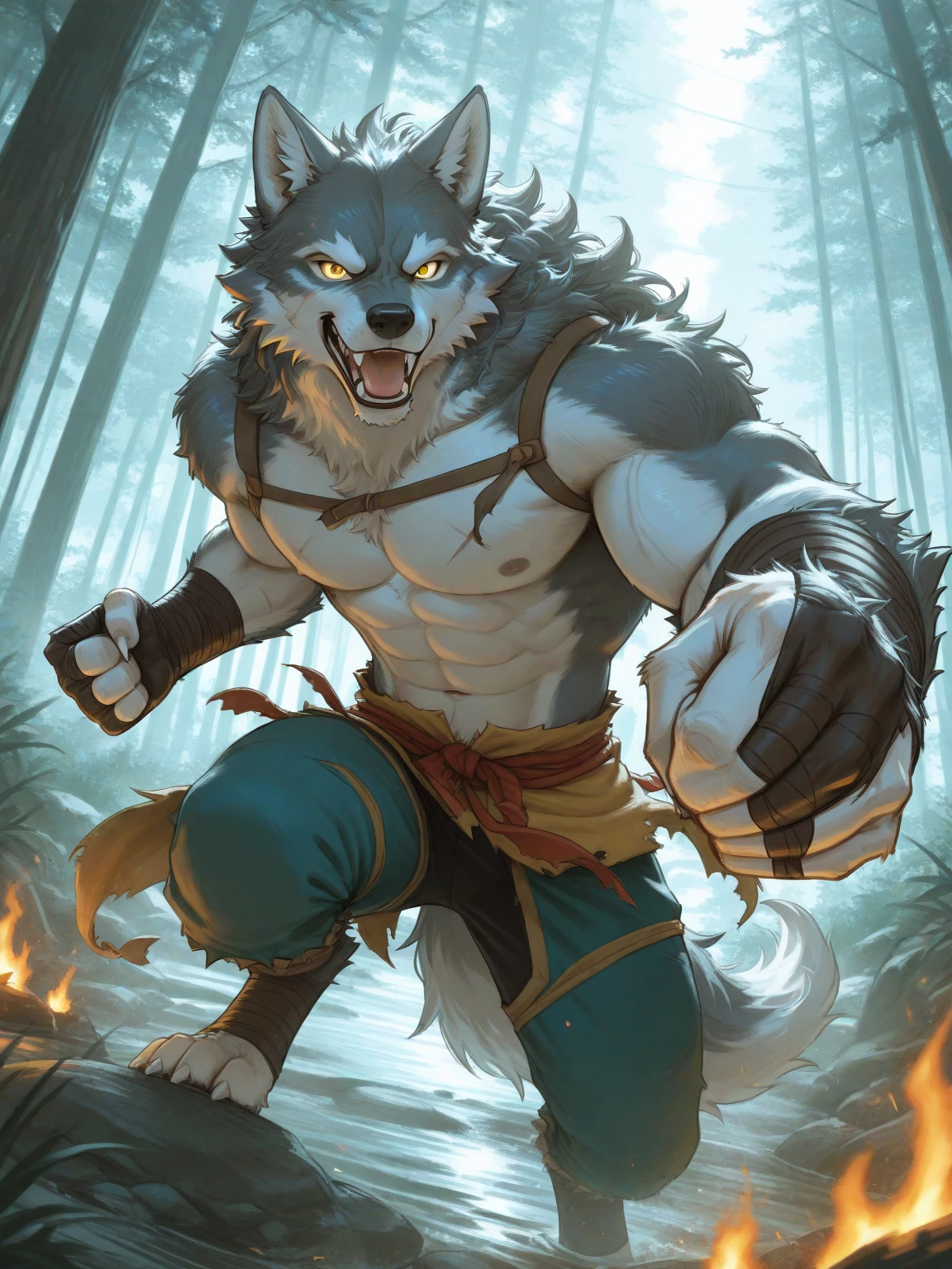 ((standing in the water)), take a bath, (Slim body),((smooth pecs)), (smooth belly), 4k, high resolution, best quality, perfect colors, perfect shadows, perfect lighting, bright fill light, (low-angle shot:1.2), posted on e621, furry body, solo, anthro wolf, male, tan belly fur, adult, ( slim, belly, manly),((fully naked body)), wet , lube , tribal ,wet cloth, small white fundoshi, bulge, nipples , sweat, wet fur, ((correct anatomy)), (photorealistic fur, detailed fur, scars, epic, masterpiece:1.2), detailed forest background, forest, water steam, waterfall, warm tone, wolf tail, (by Taran Fiddler, by Kenket), (detailed wolf eyes:1.2), handsome face, attractive cool aroused face.