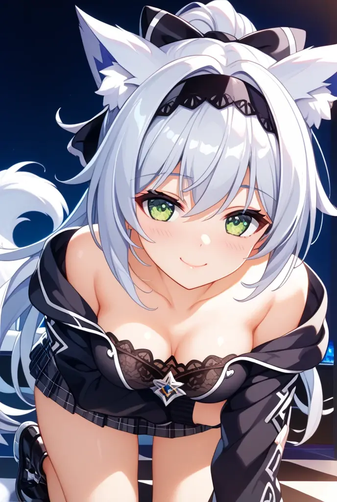 ((Highest quality、、masterpiece:1.3)), Upper Body、Long legs、Sharp focus:1.2, Beautiful woman with perfect figure:1.4、Big Breasts, (Smiling:1.2), double eyelid、30-year-old female、Sexy pose、((((Close your mouth、One Woman、Bunny girl))))、