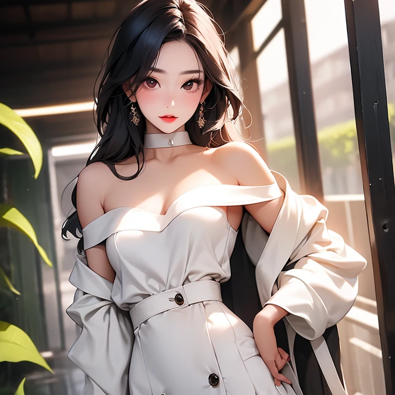 best quality, masterpiece, 1girl, Beautiful face, (photo realistic:1.3), rim lighting, (high detailed skin:1.2), 8k uhd, dslr, high quality, high resolution, 4k, 8k, Bokeh,  absurdres, best ratio four finger and one thumb, (realistic:1.3), cute 1girl, wearing black formal blazer, medium breasts, short skirt,