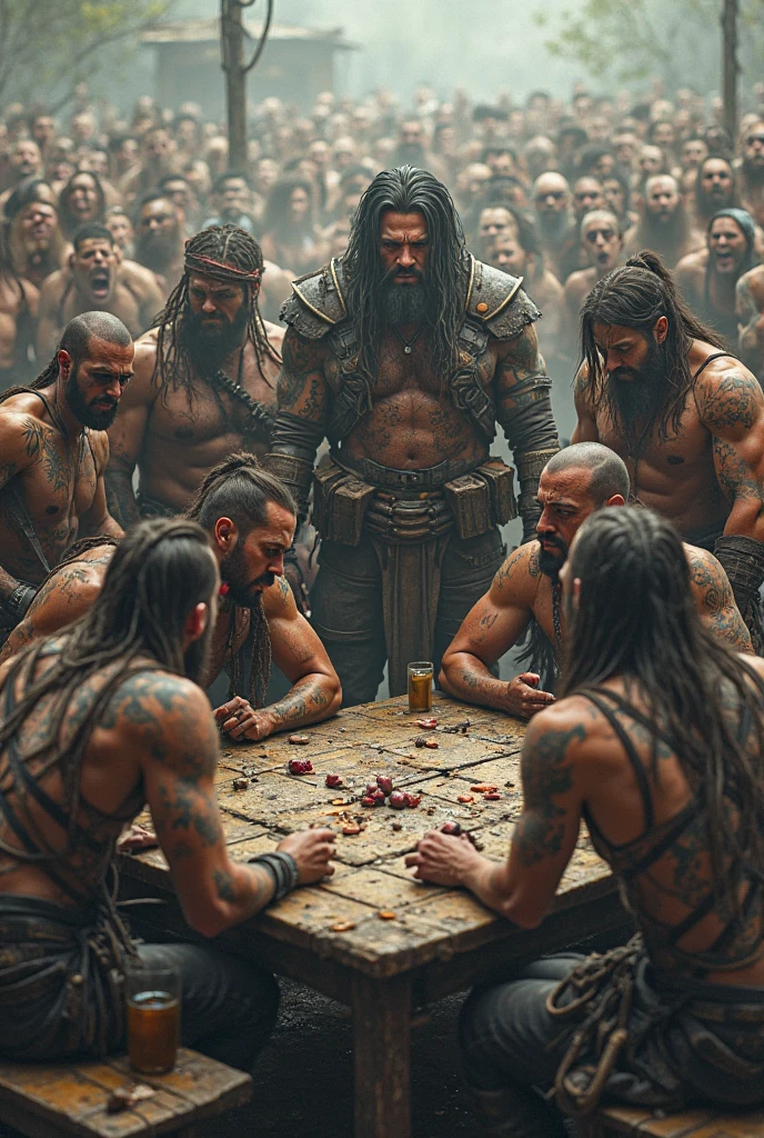 The Greek gods Zeus, Poseidon, hades, Kronos and playing uno.