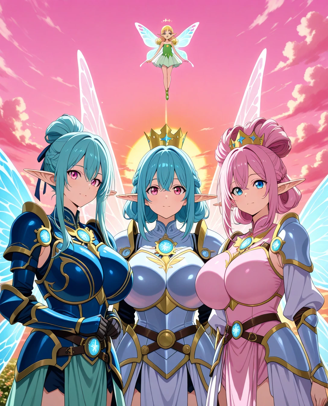 ((full body):1.5), {((Princess Zelda only))}, {((wearing black hair with gold metallic parts)), (((she has very short pink hair, blue eyes))), ((has extremely gigantic breasts)), is looking at the viewer, smiling, ((doing erotic poses)), ((alien spaceship, mutant monsters, futuristic machines, people of different ethnicities))},16k, ultra quality, ultra detailed, maximum resolution, best sharpness, (((Super Metroid))),TinkerWaifu,cartoon ,anime
