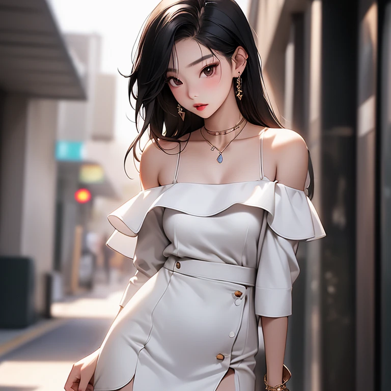Best Quality, Masterpiece, High Resolution, 1Girl, Beautiful Face, Physical, Tyndall Effect, Realism, Dark Studio, Edge Lighting, Two-tone Lighting, (High Detail Skin: 1.2), 8K UHD, DSLR, Soft Light, High Quality, Volumetric Light, , Photos, High Resolution, 4K, 8K, Background Blur,