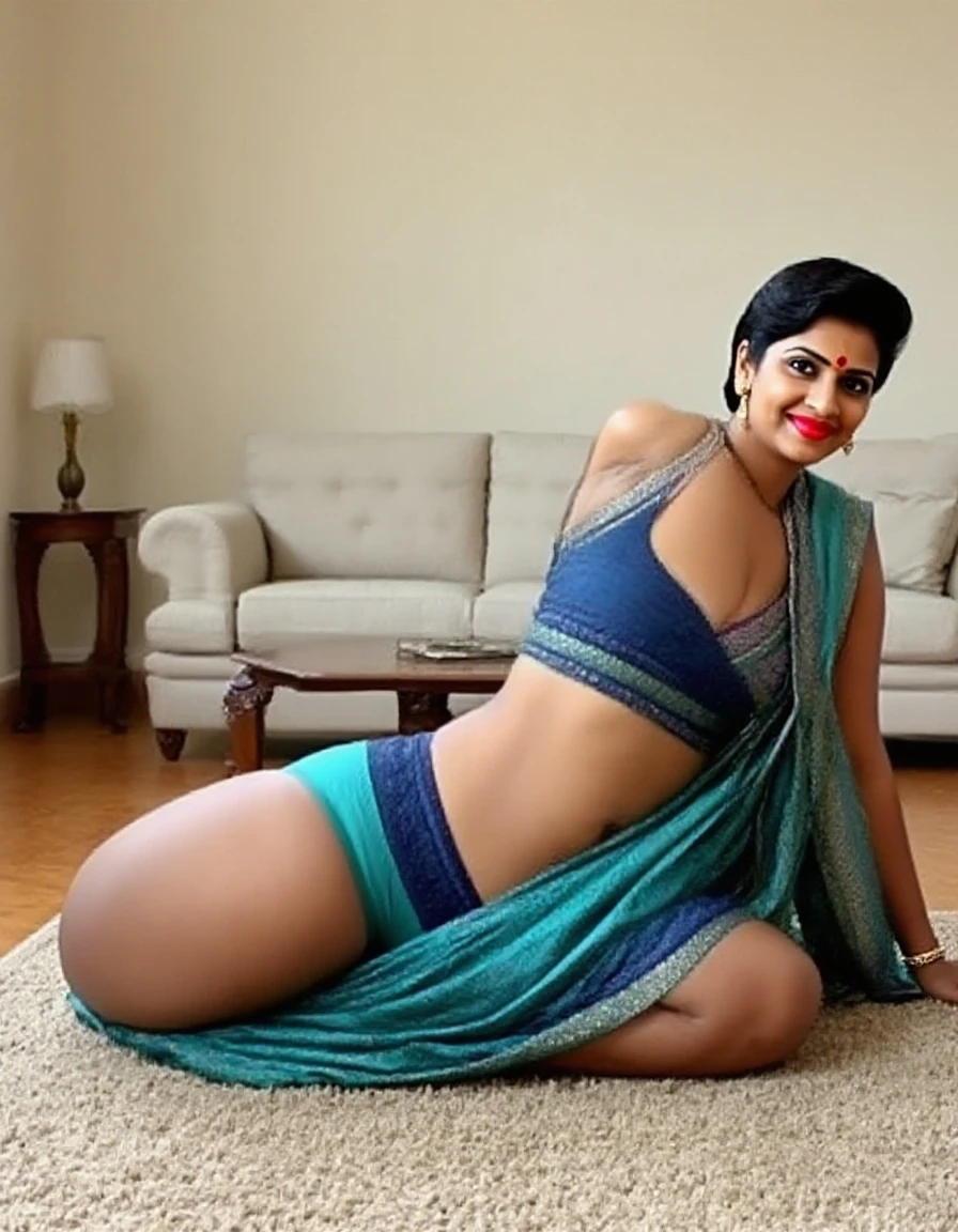 A woman in saree and sex position with 4 Man