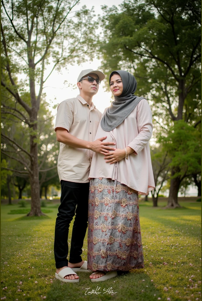 naked pregnant hijab lady