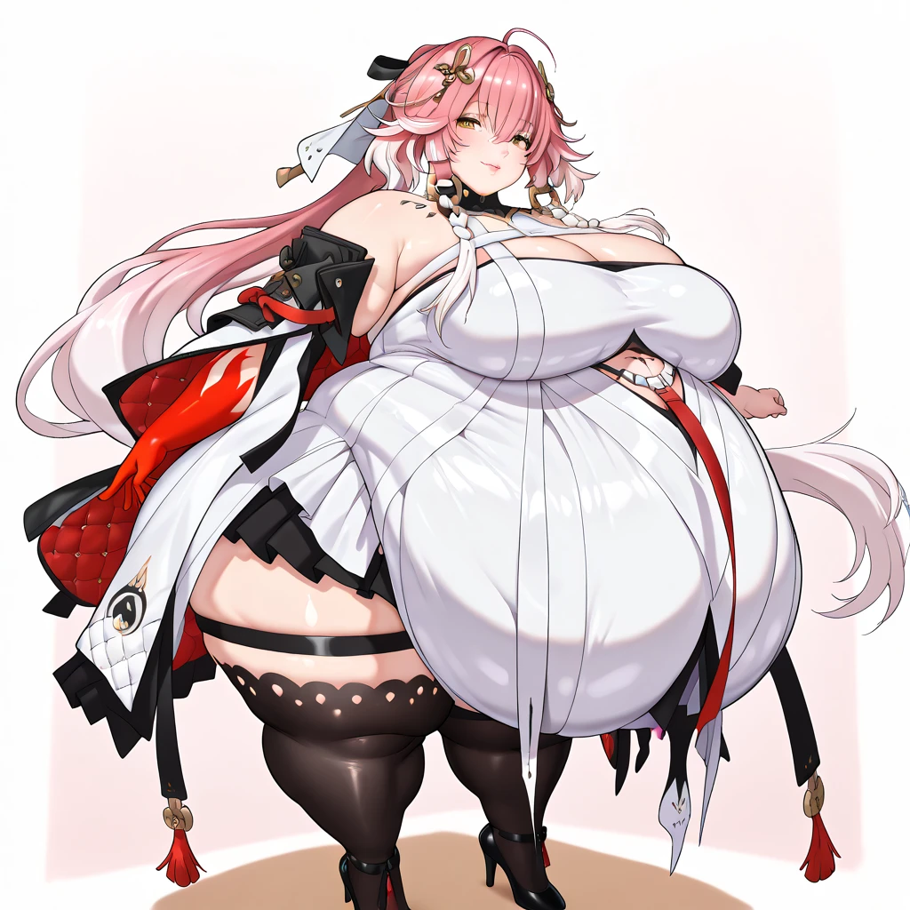 Pregnant, huge belly, huge breats, thick thighs, very thight clothes, best quality, full body