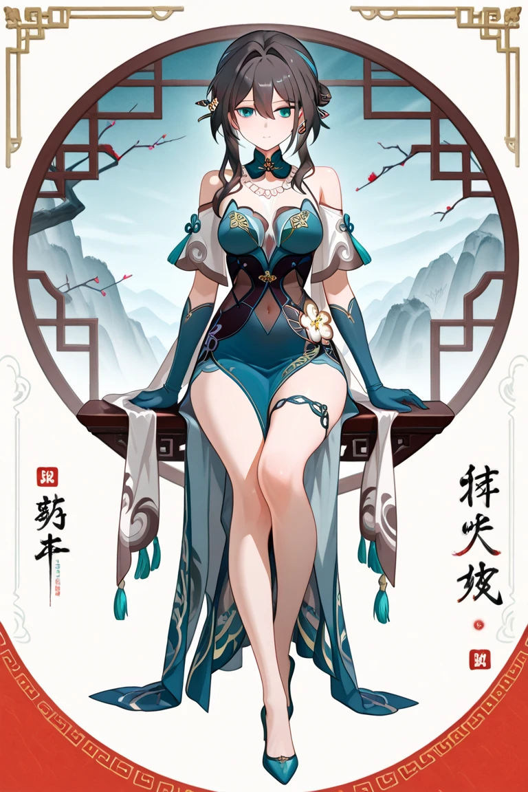 The ultimate masterpiece，(Fidelity:1.2)，((，Raised sexy))，((Asian girl))，((cabelos preto e longos)),Unlimited scenery，(White:1.2+White:1.1,Delicate skin)，((Bigchest))，((BodyProportions：1：1)),((Heterochromic pupils)),((ornate decoration))，((sweat leggs)),(semi transparent:1.1)，Looming，((red color Hanfu))，((Empress Fan，Lie on the sofa))，(lisses: 1.1)，(Clear curve details: 1.1)，(adolable: 0.9)，(Shiny: 1.1)，(goddes: 1.2)，Domestic style，The warmest yellow，The environment is mysterious and elegant，((The model is beautiful and sexy))，slightly fat big breasts，((full body concept)),