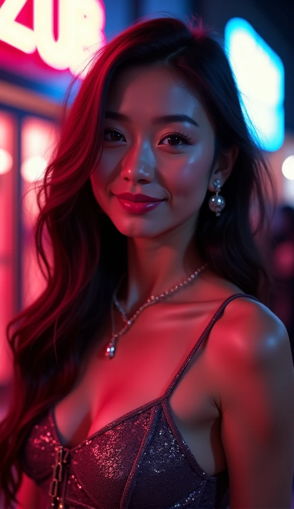 A beautiful girl in intoxication,  in a party