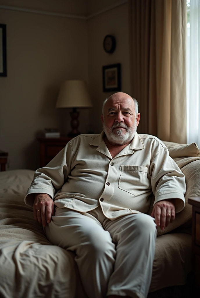 A man in boxers lying barefoot