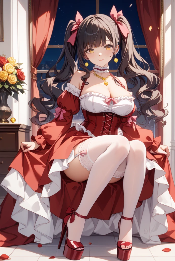 Highest quality, masterpiece, Ultra-high resolution, female、Big Breasts、Cute maid、Lovestruck