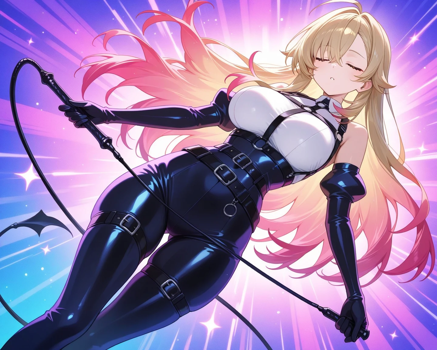 Blonde Japanese Mature、Gal、Female Combatant、Close-up of a girl in black bondage、Black Leather Shiny Bondage、Black fishnet stockings、Black shiny boots、Purple rose corsage on head、Saiyan Girl, wonderful, Nano Girl, Female body type, Inspired by Hiromu Arakawa, Anime Manga Robot!! Anime Girls, fubuki, Full Body Suit, by Hiromu Arakawa、wonderful, silk, Beautiful and attractive anime teen, Anime Girls of the future, tears,Drooling,Pee,incontinence,Peeing、Estrus、Eyes wide open,Estrus,Blushing,Nipples are erect,Face is hot、Lust、incontinence、Thick armpit hair、Thick pubic hair、Nipples are erect、Sweaty、wet、Pubic hair from panties!、Armpit to armpit hair!Doomsday Demon、Anguished expression、Boobs pop out、Overflowing with pubic hair、Red lips、Red tongue、Sticking out tongue、Drooling、My crotch is wet、The crotch cleft is clear、My panties are digging into my pussy、incontinence、White Semen