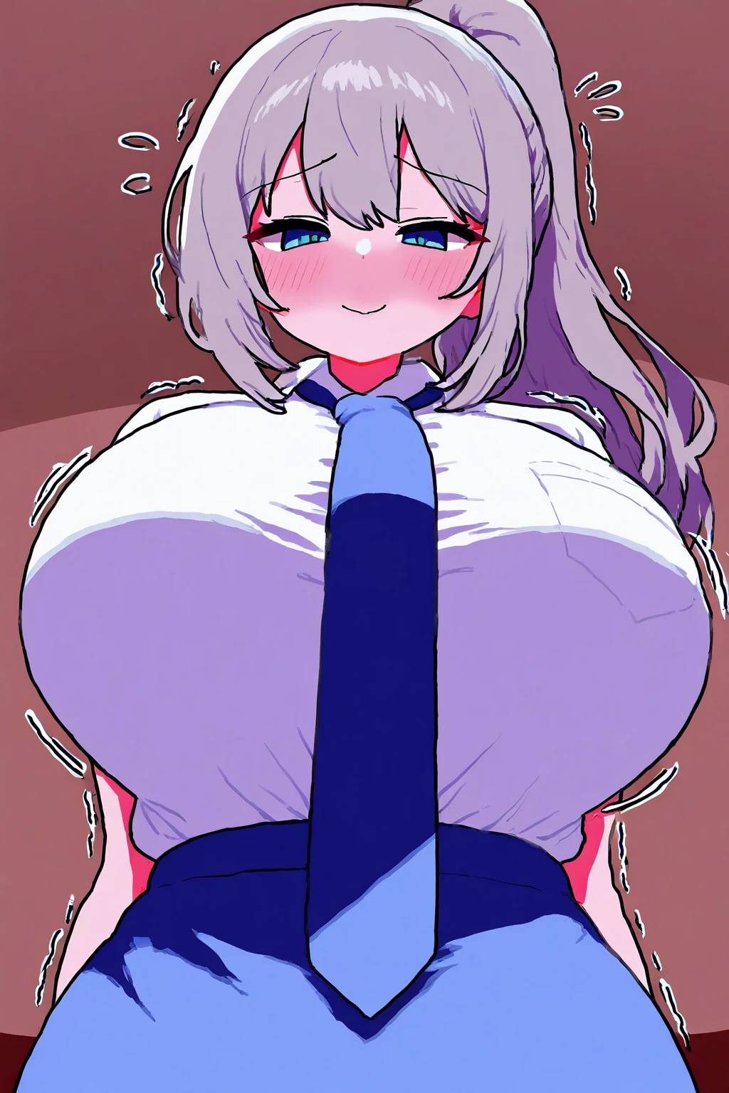 akane(blue archive),1girl,solo,halo,huge breasts,looking at viewer,near,standing up,in room