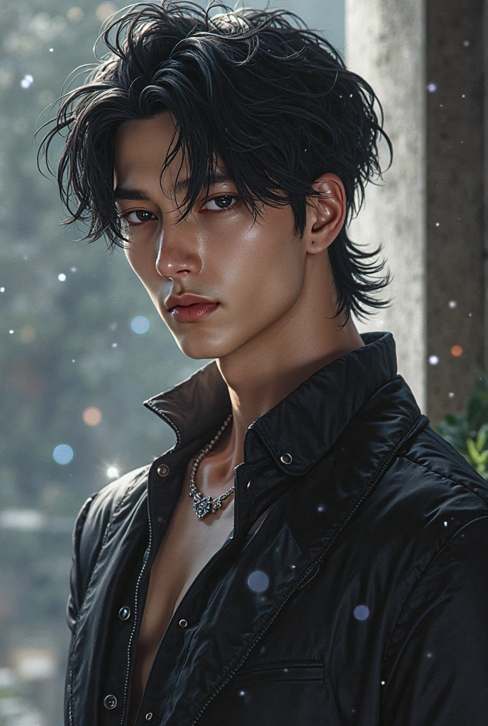 Innocence handsome face, handaome man, porcelain face, very wet look