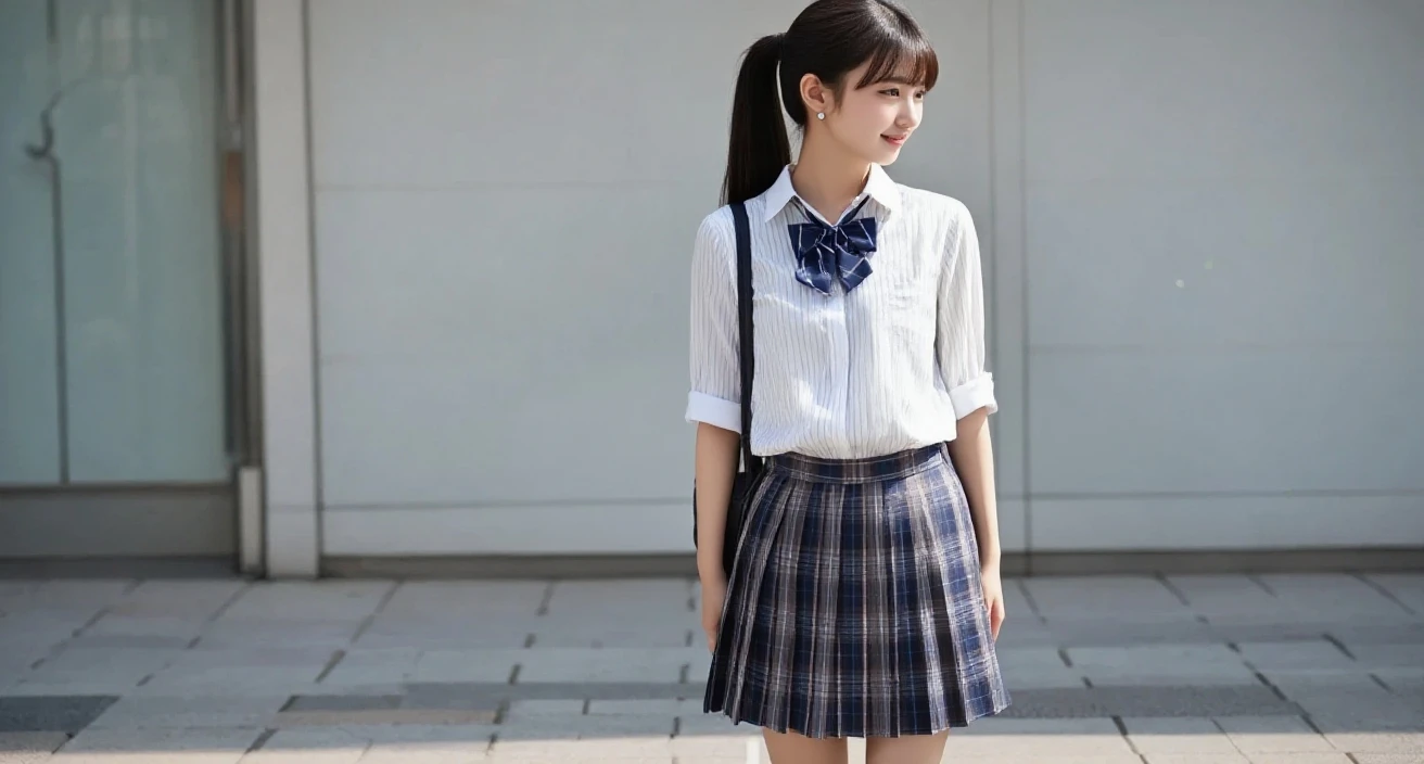 Cute Girls、high school girl、mini skirt、Idol、Back view