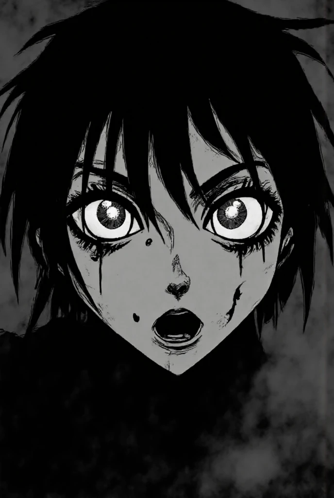 (masterpiece:1.2, best quality:1.2, beautiful, high quality, highres:1.1), detailed, extremely detailed 4K, perfect eyes, perfect face, black crop top, sleeveless shirt, calm expression, big beautiful eyes, perfect lighting, looking away, covered eye with bandaid, serious gaze, close up of face, circle eyes, beautiful face, (1girl, solo, adult female, mature female), thin, lithe body, Maki Zenin, green eyes, covered eye, detailed eyes, beautiful eyes, perfect eyes, short green hair, circle shaped eyes, perfect shaped eyes, clear shot of eyes, scar on body, yellow eyes, (medium breasts), ((sensual seductive))