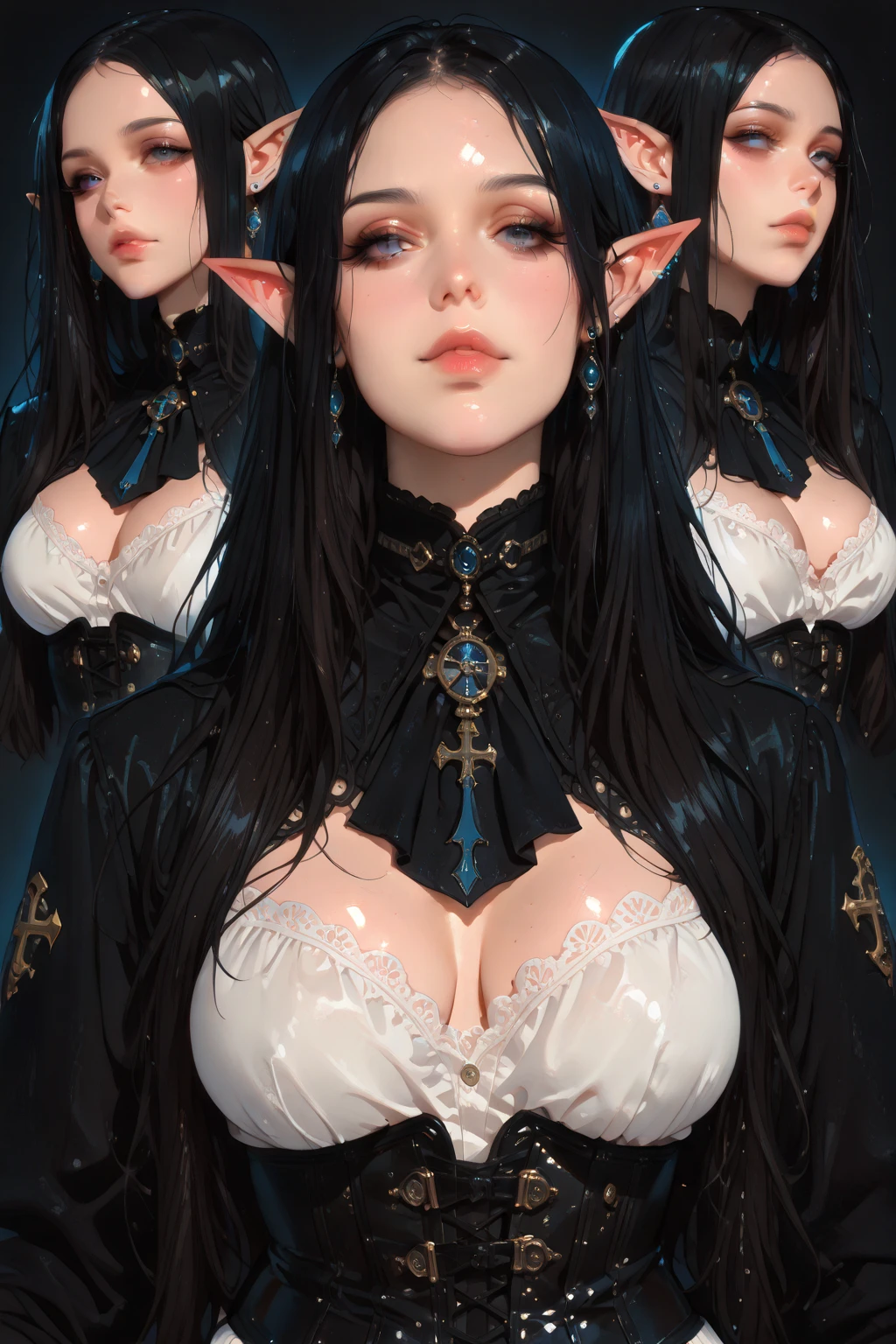 optimum，tmasterpiece，A high resolution，best qualtiy，hyper HD，super detailing，Award-Awarded，16k，独奏，（The upper part of the body），anatomy correct，Beautiful cyberpunk girl，cute  face，，Gradient Beige Hair，Hairline，（（Scarlet eyes）），long eyelasher，Hanging eye corners，White skin of the，（small boobs），（Slim body），（（College uniforms and double-breasted coats）），（），ear studs，（neck rings），（nake：1.2）