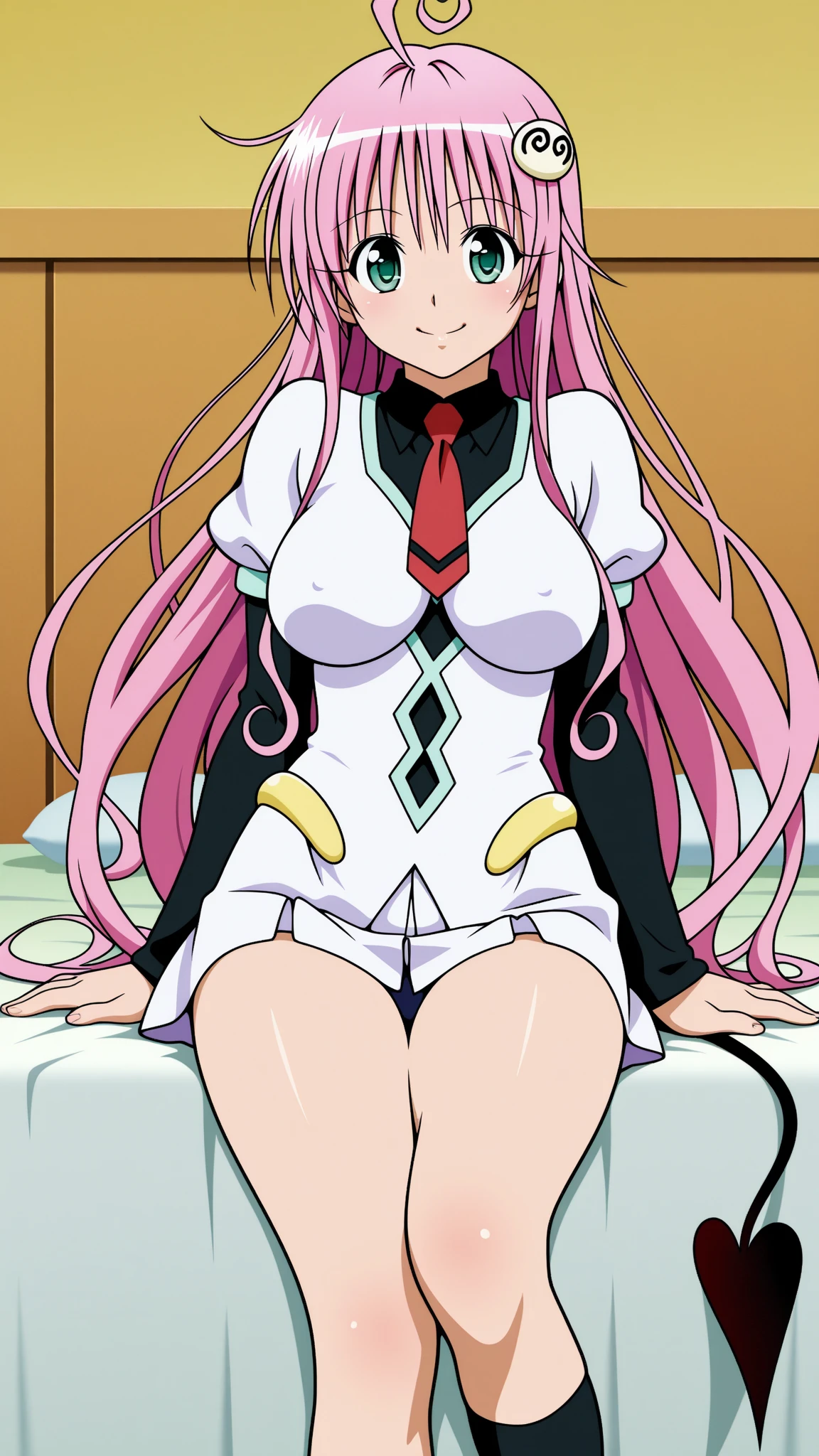 1girl,alone,ouka makuzawa,masterpiece,good lighting,looking at the viewer,best quality,high resolution,Ultra detailed,detailed eyes,smooth and soft skin,light skin,long hair,magenta hair,braid,purple eyes,playboy bunny , red leotard, black pantyhose, red headband, red bunny ears, holding tray, poker chip, big breasts, medium waist, wide hips, medium thighs, curvy body, dynamic pose, cowboy shot, smile, open mouth, ((1girl)), (solo), standing, shot cowboy, looking forward, ((focus on breasts)), pov (from middle), interior, casino, coin slots, sunny, perfect anatomy, perfect hands