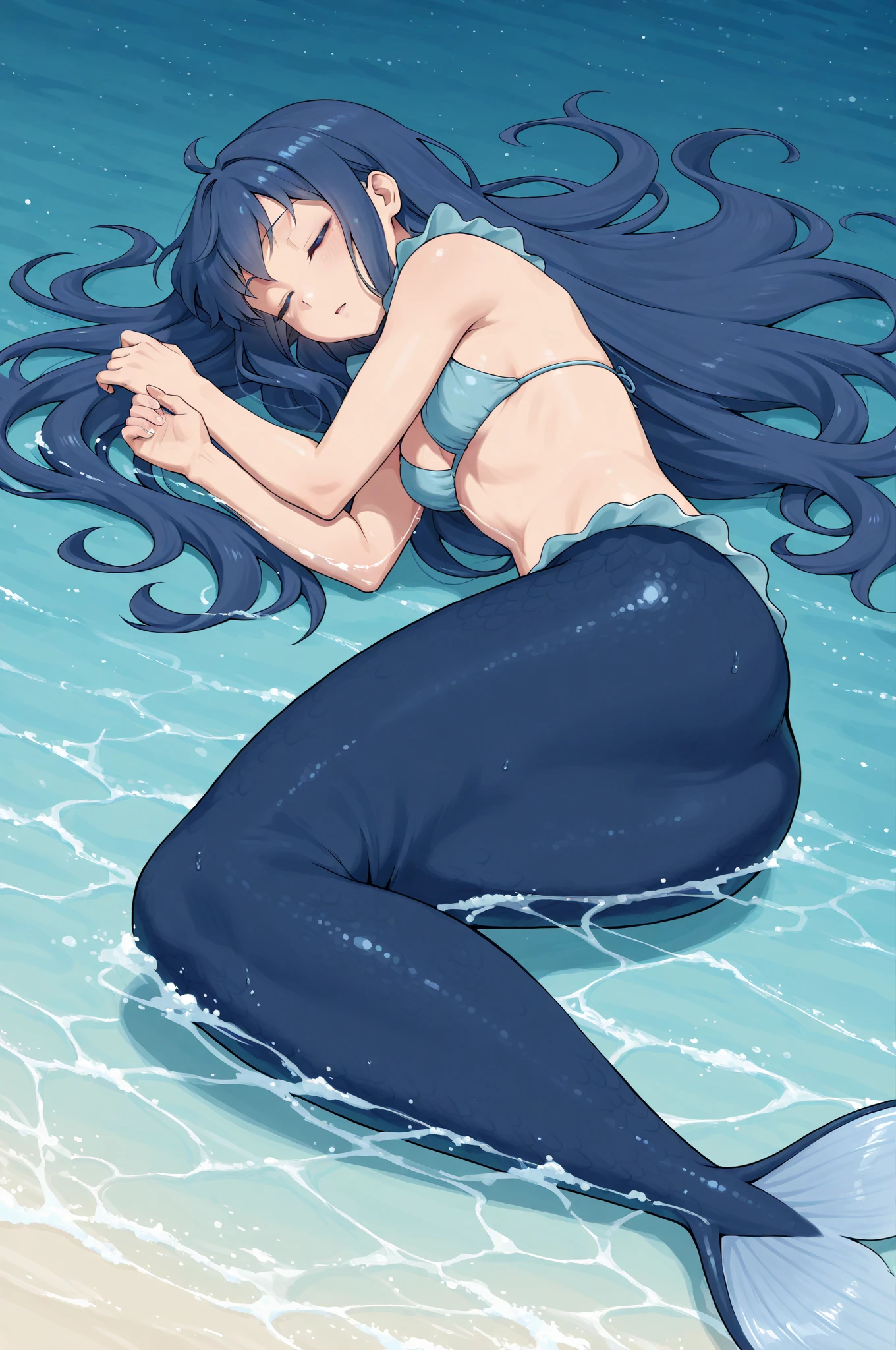 (masterpiece, Best Quality, ultra detailed, best shadow), (beautiful detailed face:1.3),(Alone), (family_friendly:0.8),high contrast, ultra high resolution,(1 girl under the deep sea:1.6),(dive and pet a whale:1.3),Whole body, swimsuit,refract light from above,bright_light,vivid algae,colorful corals, looking_far, pez tropical,(turbulence disturbed hair:1.2),([blue|the payment] hair:1.1) pink panties 