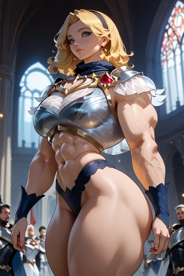 Ultra-realistic 8k CG, perfect face, flawless, clean, professional artwork, famous artwork, cinematic lighting, cinematic bloom, perfect face, beautiful face, beautiful face, beautiful eyes, ((perfect female body, narrow waist)), white hair, red eyes, beautiful queen, royal, divine, divine, goddess, divine, (royal palace), fantasy, dreamlike, unreal, science fiction, huge breasts, beautiful clothing, lace trim, leggings with lace trims, nsfw, breasts out, absurdly long hair, (rich: 1.4), prestige, luxury, jewelry, diamond, gold, pearl, gem, sapphire, ruby, emerald, intricate details, delicate print, sexy, charming, seductive, erotic, charming, charming, hair ornament, necklace, earrings, (((accurate anatomy))), (((Huge breasts))), ((long legs)), ((wide hips)), ((((Muscular Quadriceps)))), (((((Massive Female Bodybuilder))))), (((((Huge Muscles)))))