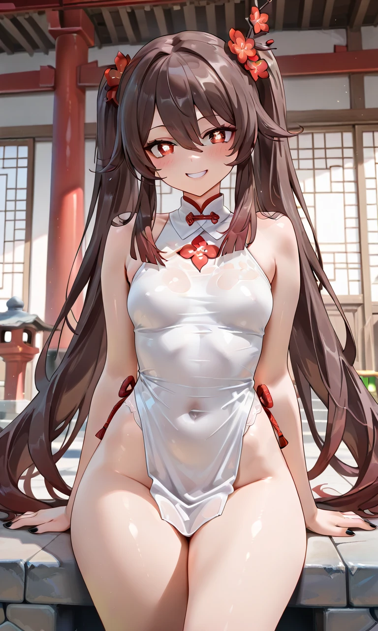 masterpiece, best quality,sushang, large breast, twintails, 1girl, masterpiece, best quality, highly detailed, horny face, camel toe, wide hip, perfect body, solo, standing, cowboy shot, pussy, cleavage cutout,  clothing cutout, underboob cutout, arms at sides, indoors, doorway, blue one-piece swimsuit, bare arms, breasts, long hair, embarrassed, blush, shy, stomach
