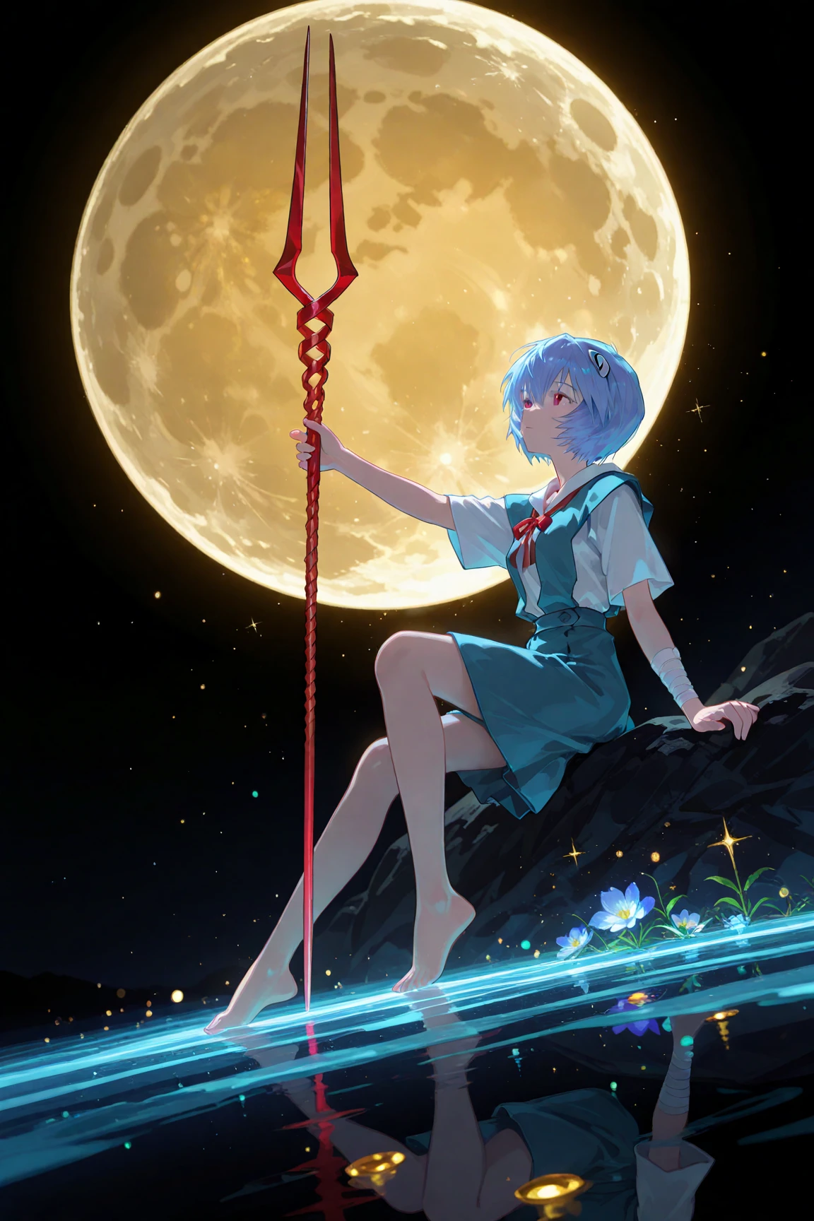 Georges Lepape, Anne Anderson, Margaret Tarrant, Kenji Tsuruta, surreal, strange, weird, sci-fi fantasy, fantastic, astronomical reflector telescope, moon sinking under ocean, hot house, solo girl playing violin, hyperdetailed high definition high resolution high quality masterpiece very tight small short dress