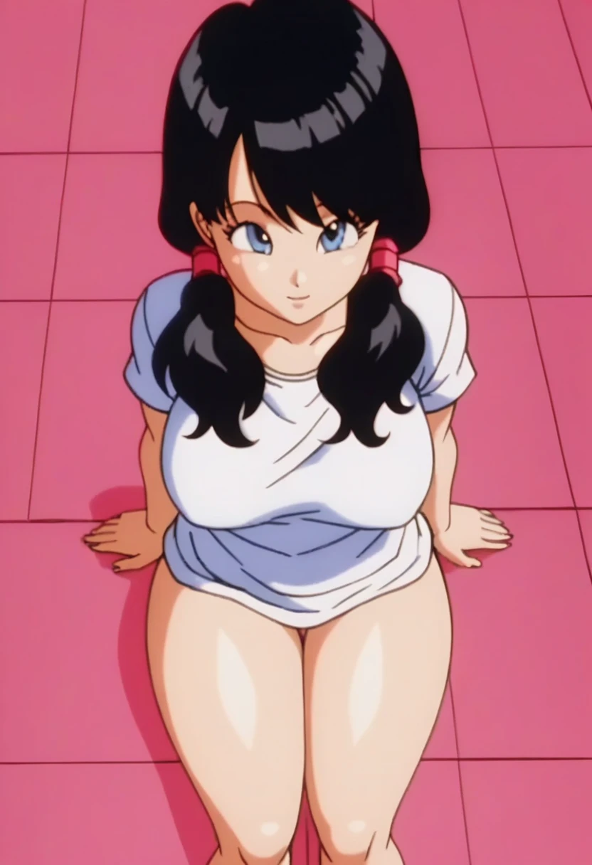 source_anime, score_9, score_8_up, score_7_up, anime screencap,
videldbz, 1girl, solo, looking at viewer, long hair, blue eyes, black hair, ponytails, (((masturbation))), (((crouching))), ((thick thighs)), white bra, bedroom, (((pussy))), ashamed, yawn, below, cum