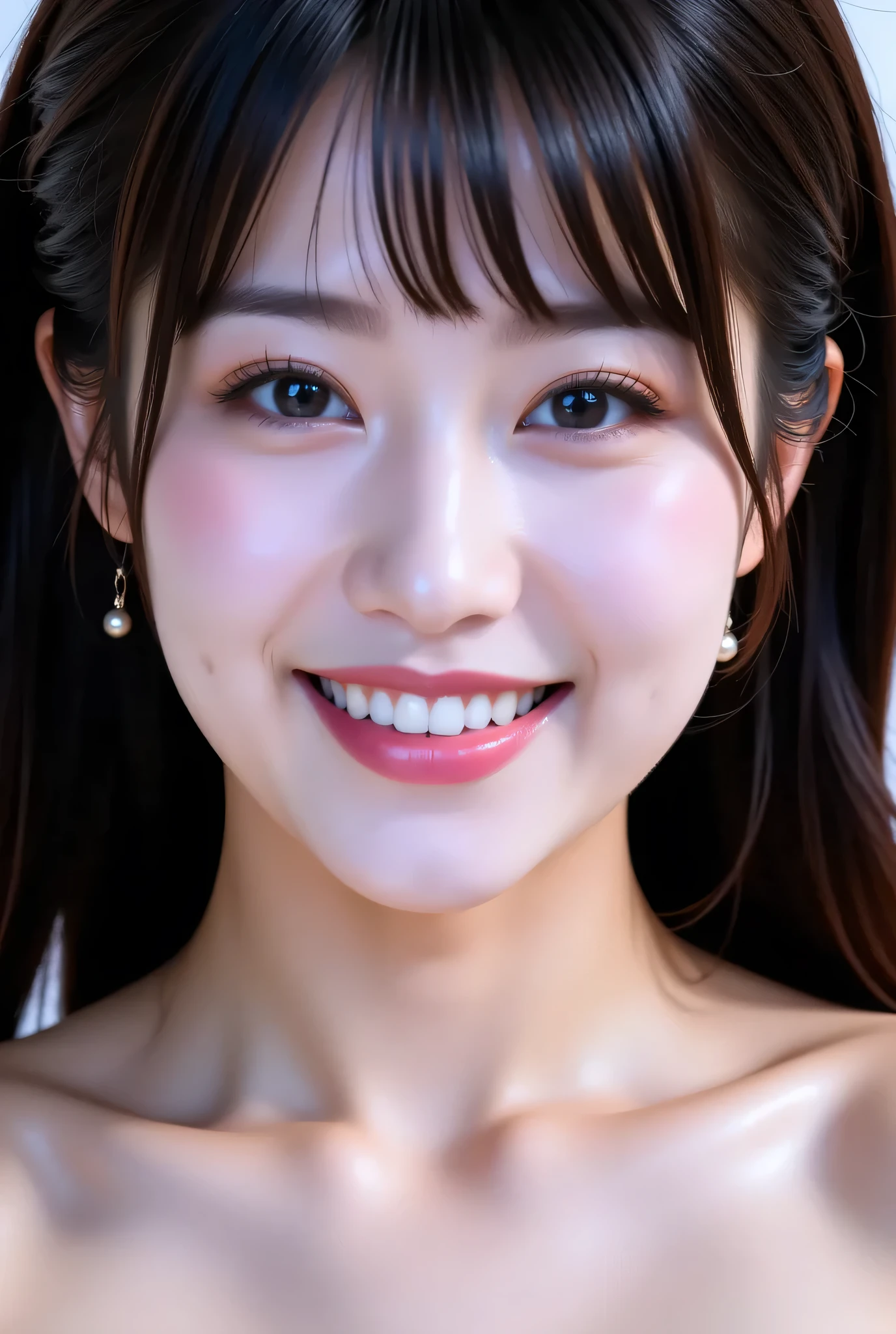 (top quality:1.8),(masterpiece:1.6),(realistic:1.4),(realistic:1.2),(超high resolution, original photo    :1.4),(high resolution, Very Detailed:1.2),(8k:1.2),   {Picture of boobs above }   ,{photo of dark-haired woman    },{  bang:1.8},,[Stretchy Breasts],{{ bright color , with prominent}、{厚くボリュームのあるmascaraと組み合わせて、teeth、sparkling eyeshadow on lower lashes is eye-catching beauty},(((plump bag of tears :2.0)))},{18 Year Old Girl}, {{{Smile Yang :teeth}}}, {{ beautiful ,  輝くbeautiful肌: Fair skin:2.0}}}, (Stretchy Breasts:: slender body),()- 
BREAK,{{{big nipples (red) big nipples}}: Areola {Pink} Areola}},
BREAK,{{}}, {beautiful face},{{  (clear eyes): ((big double eyelids)): (mascara): ((charming, plump bag of tears:2.0)) }}
