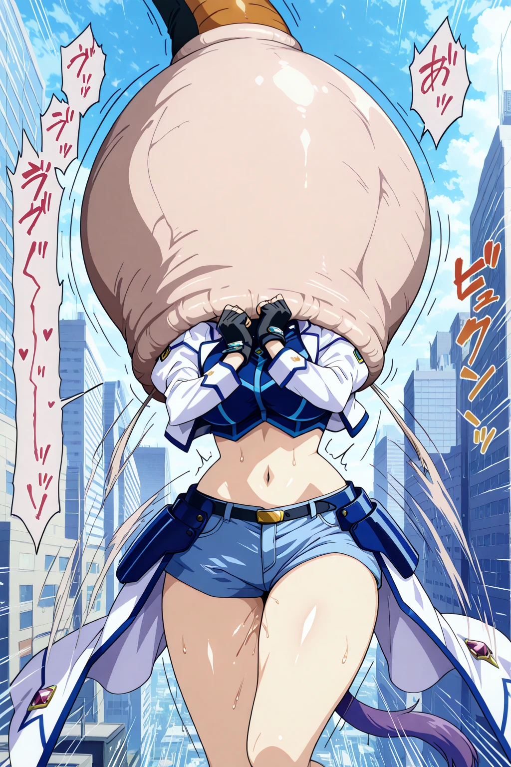 girl defeats man, girl kills man, girl is bullying a man, femdom, queen, girl is separated by blood from man, Blood on the belly, girls has big breasts, giri is curvy, girl is tall, girl has sword with blood, girl cut off head of man, girl exposes belly, shot from below