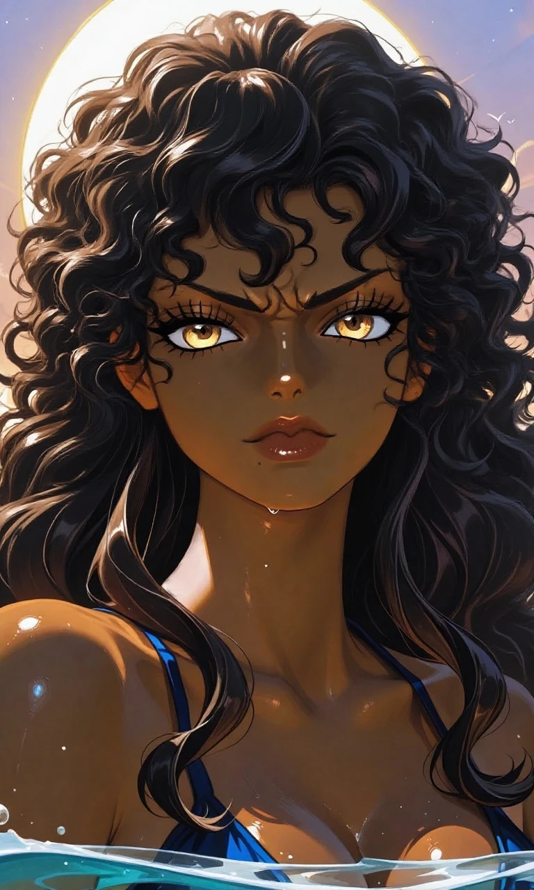 beau woman with dark wavy hair, dark tanned complexion, beau, 18 ans, marchant sur le trottoir de New York, beau brown eyes sans vetement toute nue qui joue avec ces seins