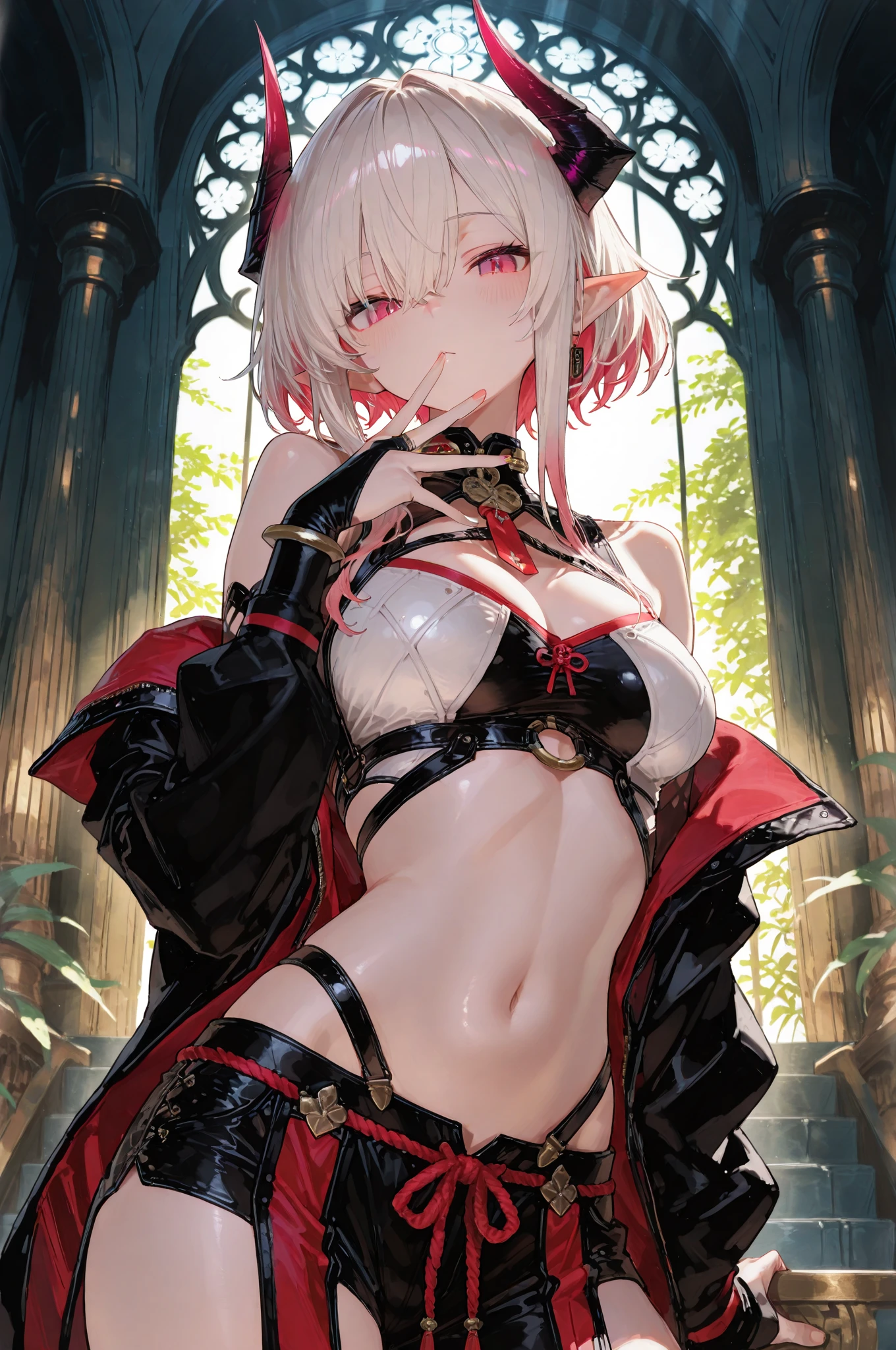 1girl, 18 year old female, Mysterious Heroine X Alter, Fate Grand/Order, anime style, ultra realistic, high detail, sexy pose, sexy, beautiful, exposed skin, slender, skinny, exposed breast, large breast, nipples, exposed nipples, nude, nudity, absurdres, high res, ultrasharp, 8K, UHD, retina, masterpiece, accurate, anatomically correct, perfect anatomy, textured skin, super detail, high details, high quality, award winning, best quality, high res, looking at viewer, detailed eyes, four fingers and one thumb per hand, perfect hands, perfect finger, two arms only, no clothes, revealing, platinum blonde hair, yellow eyes
