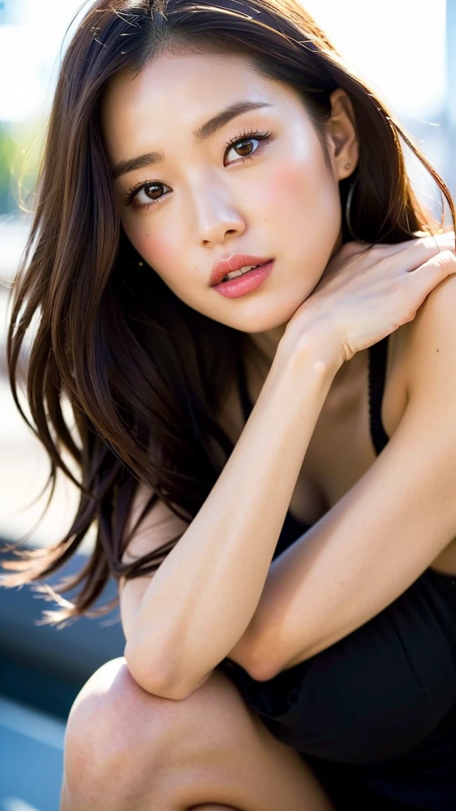 dark brown hair、Light brown eyes、Japanese actress、Lady、I am about 40 years old........、(My NTR More about my category:1.2)、(top-qual私ty:1.4)、 (Ultra-high resolution:1.2)、Ultra-high resolution、(Private Detective Data)、(Detailed facial features)、Hmph、8K resolut私on、D cup breasts、Long Hair、Obscene pose、Beautiful legs、Please lift your chin a little、Expressions of sadness、、Loose dress、A refreshing garden bathed in the morning sun、２Booklegs、２Book Hand、Beautiful legs、White knitted crop top、White marble wall、The sunlight poured in.、The sun is shining、hit by shower water、Soaking wet、Wet Skin、Soaking wetの髪の毛、splash、Wet Hair、Are crying、Deep sorrow、Weaknesses、