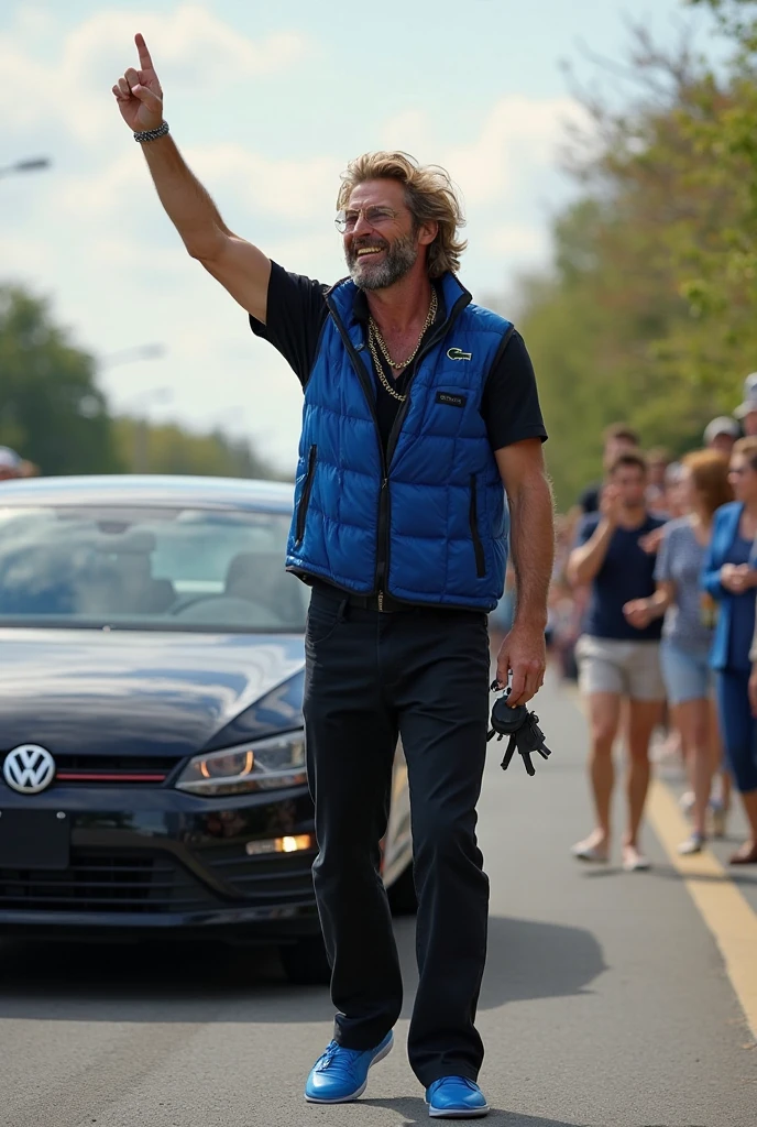 Jason Statham、fat abdomen、walking unsteadily、Smoking、Drunk、smile、Tank top、Steteko、crocs sandals、Holding a plastic bag from a convenience store、Holding a beer bottle、Downtown of Katsushika Ward、A drunk middle-aged man collapses、A middle-aged woman with heavy makeup is walking