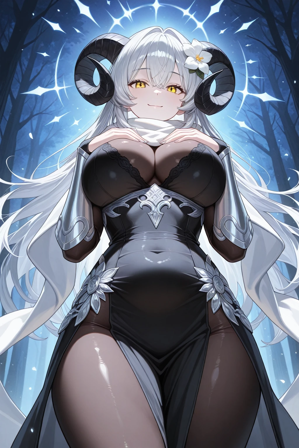 lavinia whateley \(fate\) , huge breast, curvy curvaceaus tall, full body, masdter piece ultra-detail best quality, tall, curvy, voluptuous woman with huge breasts, beautiful detailed eyes, beautiful detailed lips, extremely detailed face, long eyelashes, elegant dress, standing in a mystical, fantasy landscape, cinematic lighting, dramatic color palette, digital art, concept art,, 8k, highres, best quality, masterpiece
