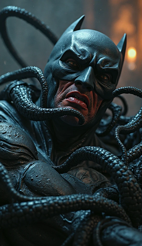 A brave adventurer is devoured by a terrifying mimic:1.9、A monster disguised as a treasure 、Big fangs、Blood、Scream、Dark and gloomy cave、Dark fantasy、Horror、oil、(Highest quality、8K、High resolution、masterpiece:1.2)、Super detailed、(Real、Photorealistic、Photorealistic:1.37)、HDR、Studio Lighting、Extremely detailed depiction、Dramatic lighting、Cinematic、Moody atmosphere、Rich color palette、Dramatic Shadows、Ominous atmosphere