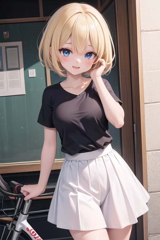 Two very cute 10 year old girls、(wet t-shirt、Wet miniskirt、wet hair、See-through、the whole body is wet)、Ocean、light yellow hair、red eyes、cloud、rain、