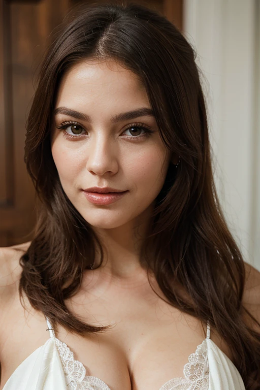 Face of a gorgeous brunette